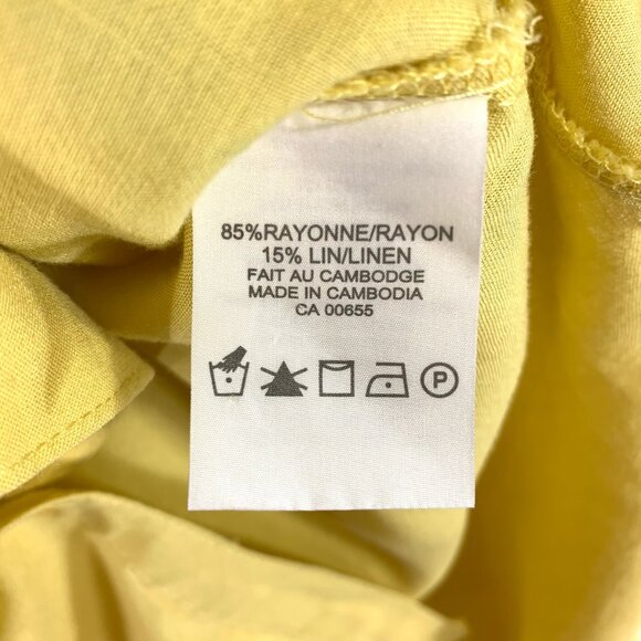 plus size tunic blouse top 3/4 sleeve button down linen blend SZ16 ADDITION ELLE - Picture 5 of 13